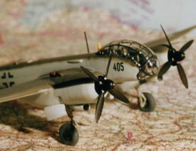 the Junker Ju-388 1:72 made by Special Hobby, assembled by  Jean FAURY.  click on the picture to enlarge it(750x583 / 76 Ko)