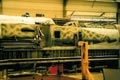 the fuselage of  the He.219 being restorated at  NASM, Washington DC.